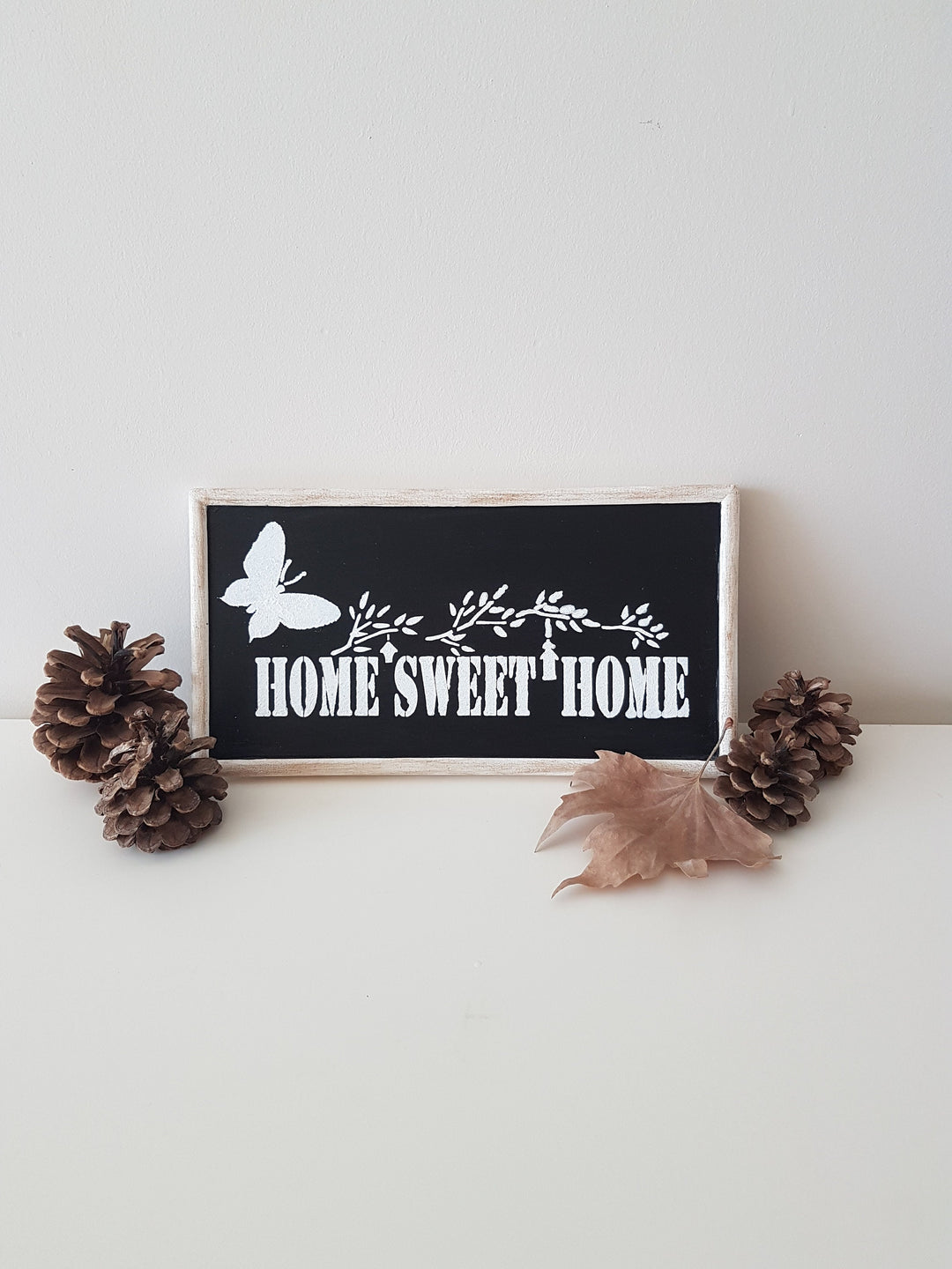 Home Sweet Home Wood Sign|Family Room Wooden Sign|Realtor Wood Gift|Farmhouse Wall Decor|Framed Living Room Sign|Hand Painted with Acrylic