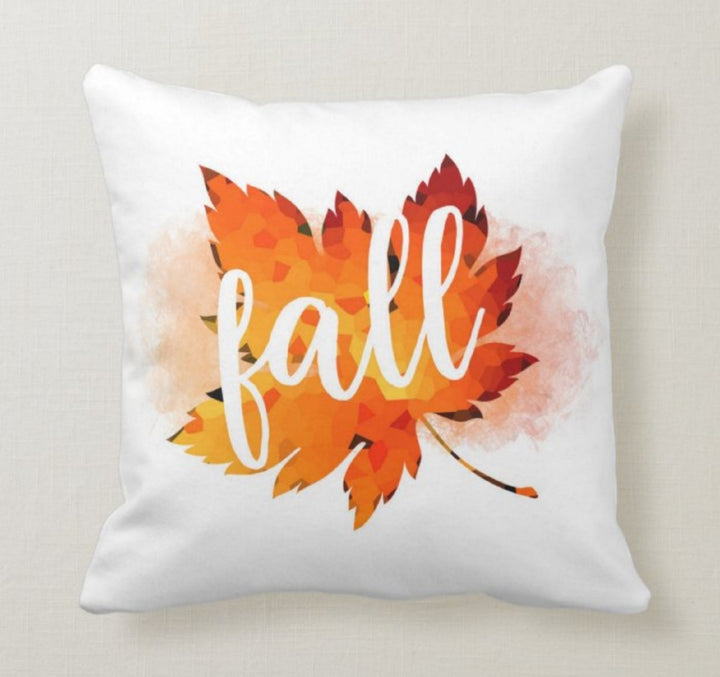 Fall Trend Pillow Cover|Autumn Cushion Case|Orange Leaves Throw Pillow|Decorative Home Decor|Housewarming Farmhouse Butterfly Pillow Case