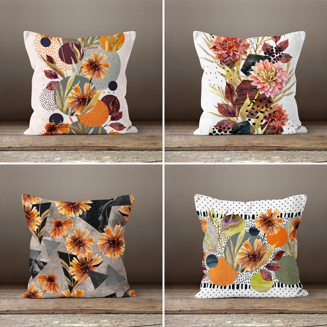 Fall Trend Pillow Cover|Autumn Cushion Case|Orange Leaf Throw Pillow|Decorative Home Decor|Housewarming Farmhouse Thanksgiving Pillow Case