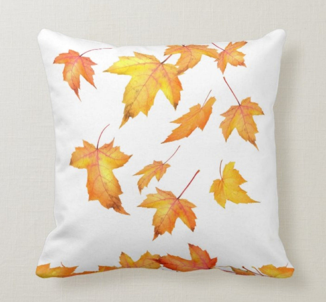 Fall Trend Pillow Cover|Autumn Cushion Case|Orange Leaves Throw Pillow|Decorative Home Decor|Housewarming Thanksgiving Farmhouse Pillow Case