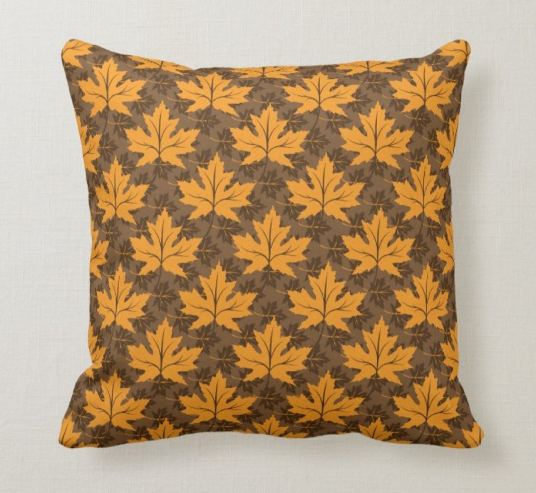 Fall Trend Pillow Cover|Autumn Cushion Case|Orange Leaves Throw Pillow|Decorative Home Decor|Housewarming Thanksgiving Farmhouse Pillow Case