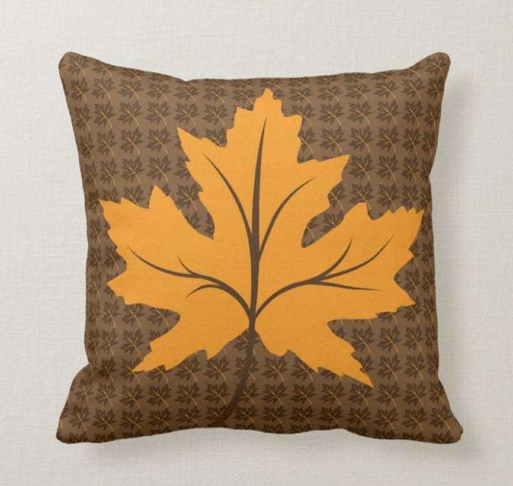 Fall Trend Pillow Cover|Autumn Cushion Case|Orange Leaves Throw Pillow|Decorative Home Decor|Housewarming Farmhouse Butterfly Pillow Case