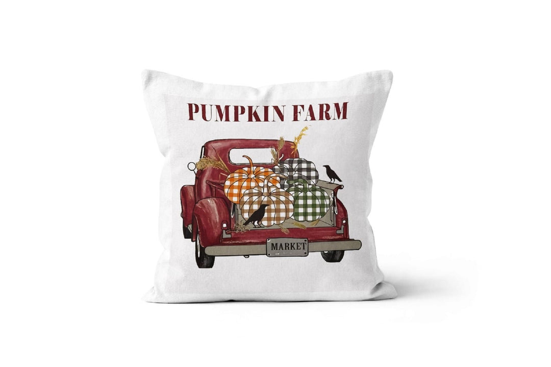 Fall Trend Pillow Cover|Autumn Cushion Case|Orange Pumpkin Throw Pillow|Halloween Home Decor|Housewarming Farmhouse Autumn Pillow Case