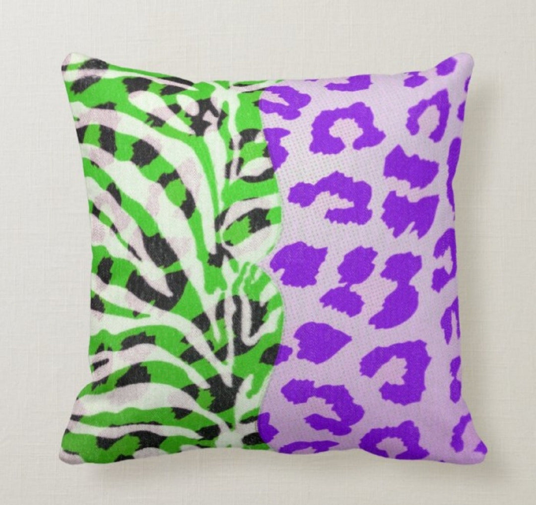 Animals Pillow Cover|Giraffe Zebra Leopard Skin Print Pillow Case|Decorative Lumbar Pillow|Housewarming Cushion Case|Lumbar Cushion Cover