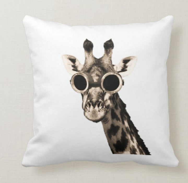 Giraffe Pillow Cover|Animal Throw Pillow Case|Decorative Pillow Case|Housewarming Cushion Cover|Farmhouse Authentic Giraffe Pillow Cover