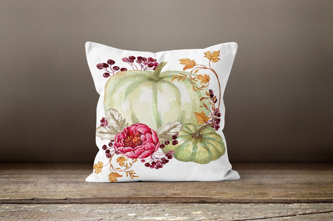 Fall Trend Pillow Cover|Autumn Cushion Case|Orange Blue Pumpkin Throw Pillow|Halloween Home Decor|Housewarming Farmhouse Welcome Pillow Case