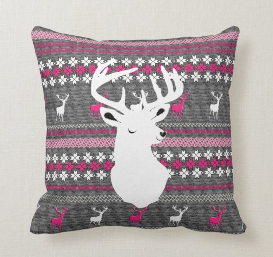 Christmas Pillow Cover|Christmas Decoration|Winter Pillow Case|Xmas Decor|Xmas Gift|Outdoor Pillow Cover|Xmas Pillow Cover|Deer Pillow Case