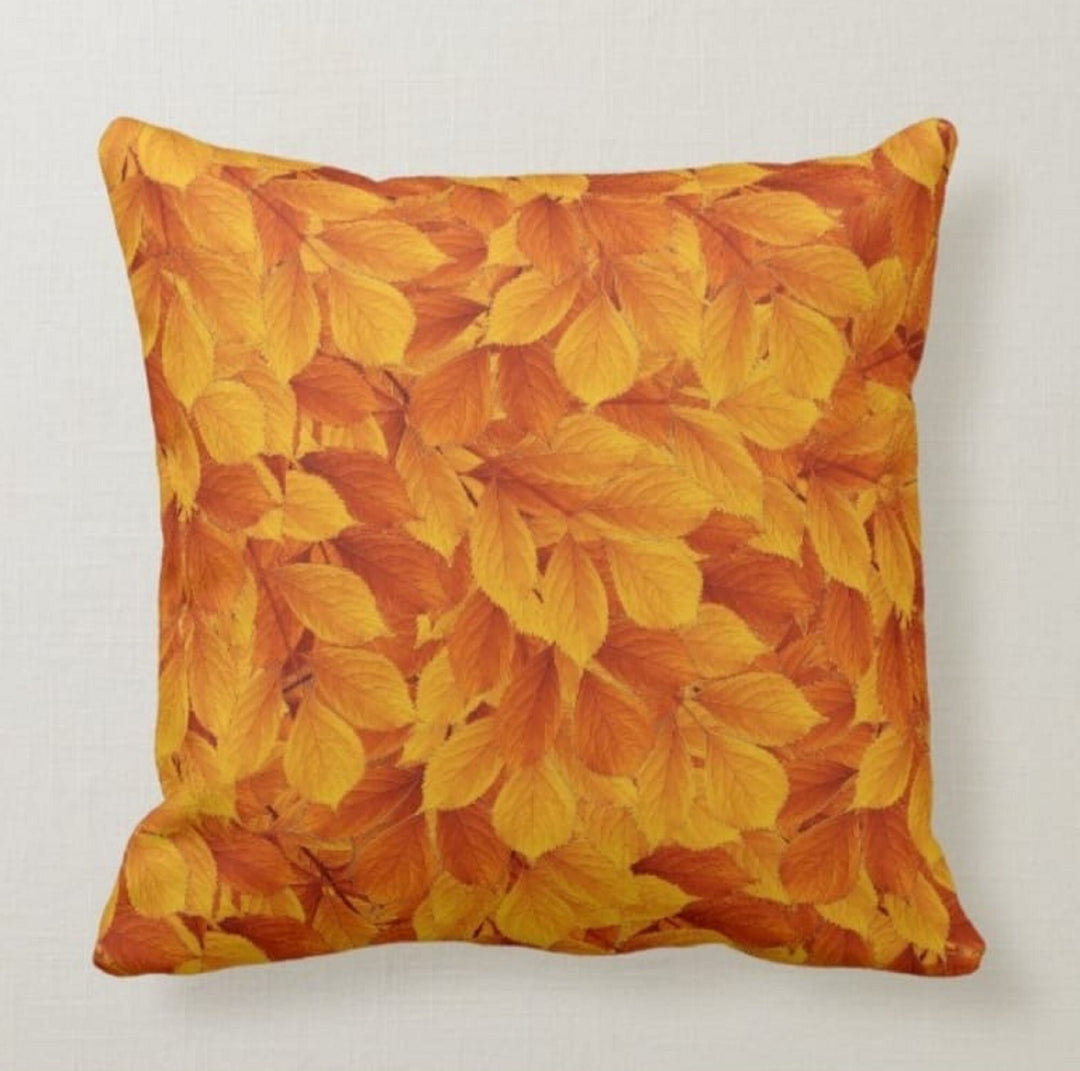 Fall Trend Pillow Cover|Autumn Cushion Case|Orange Leaves Throw Pillow|Autumn Tree Home Decor|Housewarming Farmhouse Style Fall Pillow Top