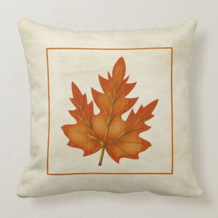 Fall Trend Pillow Cover|Autumn Cushion Case|Orange Leaves Throw Pillow|Autumn Tree Home Decor|Housewarming Farmhouse Style Fall Pillow Top