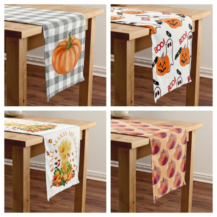 Fall Trend Table Runner|High Quality Pumpkin Table Runner|Orange Home Decor|Farmhouse Table Decor|Autumn Decor|Pumpkin Runner Tablecloth