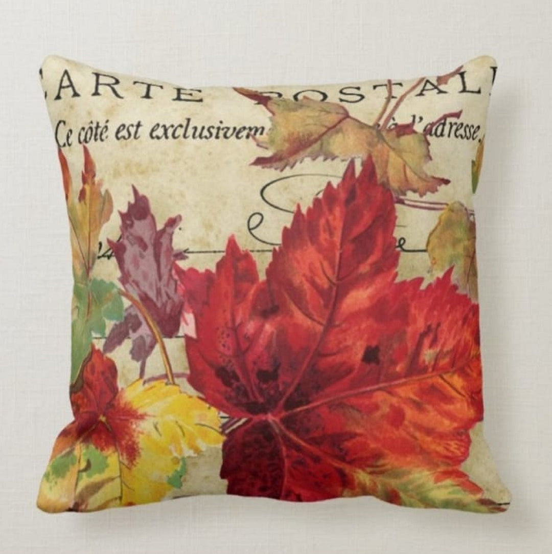 Fall Trend Pillow Cover|Autumn Cushion Case|Orange Leaves Throw Pillow|Autumn Tree Home Decor|Housewarming Farmhouse Colorful Pillow Case