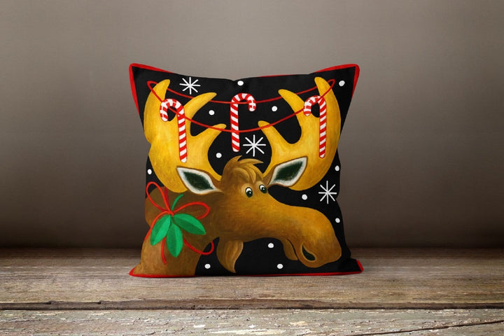 Christmas Pillow Cover|Xmas Deer Decor|Winter Decorative Pillow Case|Xmas Throw Pillow|Xmas Gift Ideas| Outdoor Pillow| Xmas Pillow Cover