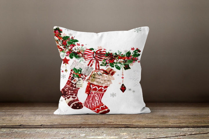 Christmas Pillow Cover|Xmas Socks Gloves Decor|Winter Decorative Pillow Case|Xmas Throw Pillow|Xmas Gift|Outdoor Pillow|Xmas Pillow Cover