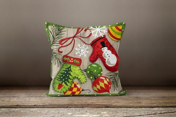 Christmas Pillow Cover|Xmas Socks Gloves Decor|Winter Decorative Pillow Case|Xmas Throw Pillow|Xmas Gift|Outdoor Pillow|Xmas Pillow Cover