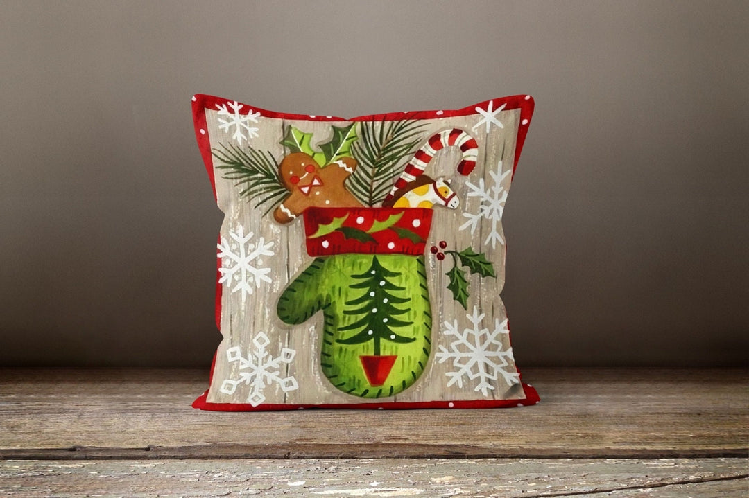 Christmas Pillow Cover|Xmas Socks Gloves Decor|Winter Decorative Pillow Case|Xmas Throw Pillow|Xmas Gift|Outdoor Pillow|Xmas Pillow Cover