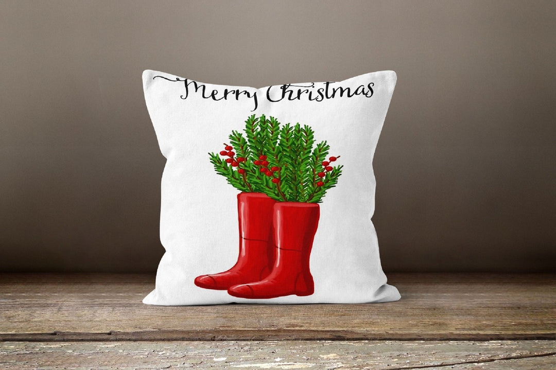 Christmas Pillow Cover|Xmas Ice Skates Decor|Winter Decorative Pillow Case|Xmas Boots Throw Pillow|Xmas Gift|Outdoor Pillow|Xmas Pillow Case