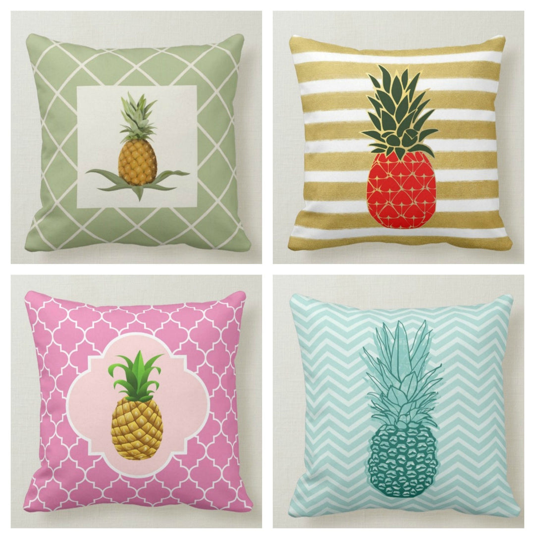 Pineapple Pillow Cover|Fruit Cushion Case|Decorative Living Room Pillow|Tropical Home Decor|Housewarming Gift|Pineapple Throw Pillow Cases