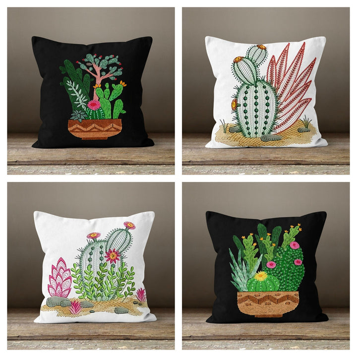 Cactus Pillow Cover|Cactus Cushion Case|Decorative Pillow Case|Boho Bedding Home Decor|Housewarming Gift|Florals Cactus Throw Pillow Case