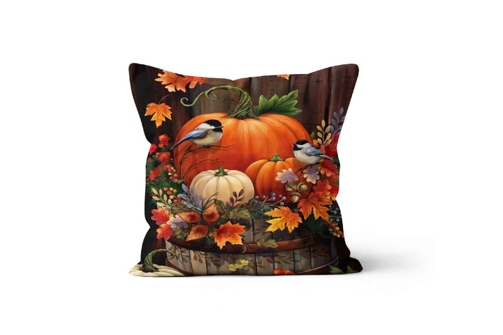 Fall Trend Pillow Cover|Autumn Cushion Case|Orange Pumpkin Throw Pillow|Halloween Home Decor|Housewarming Farmhouse Autumn Pillow Case