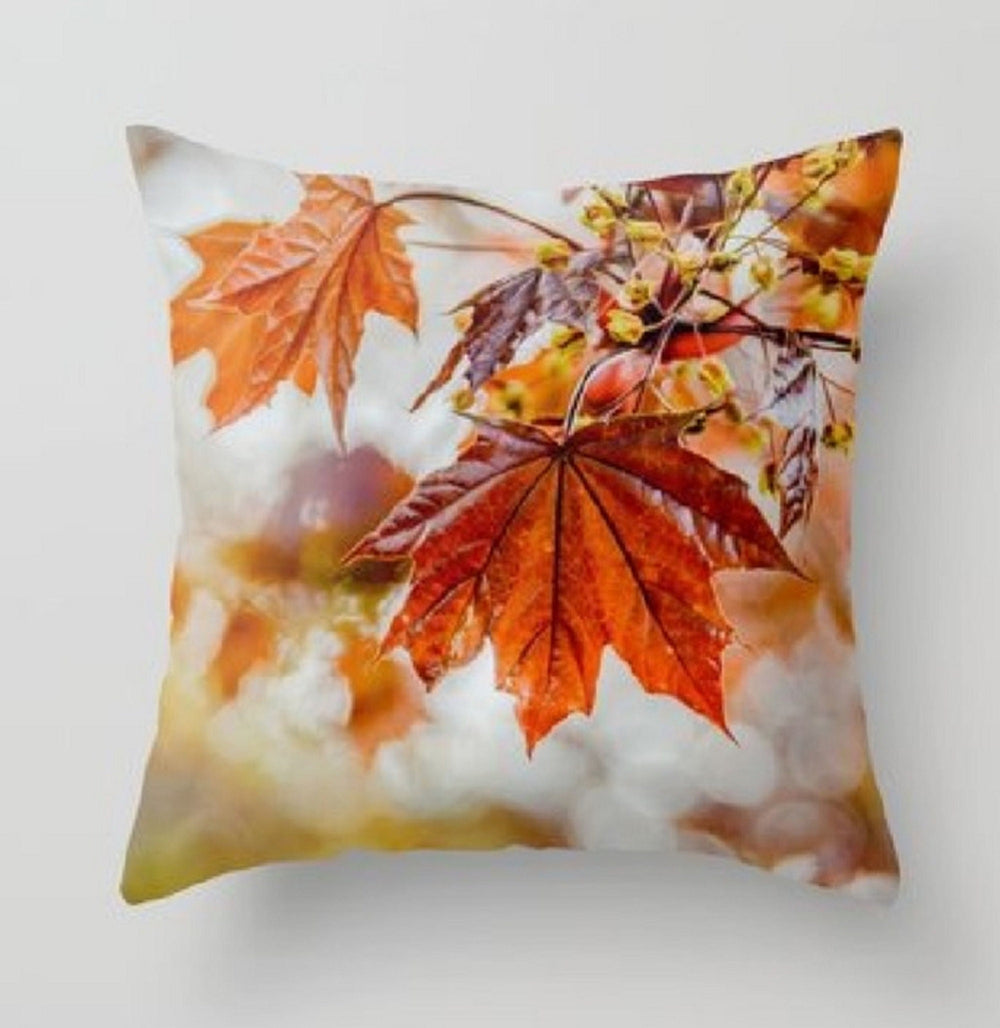 Fall Trend Pillow Cover | Autumn Cushion Case |Orange Leaves Throw Pillow |Autumn Tree Home Decor|Housewarming Farmhouse Autumn Pillow Case