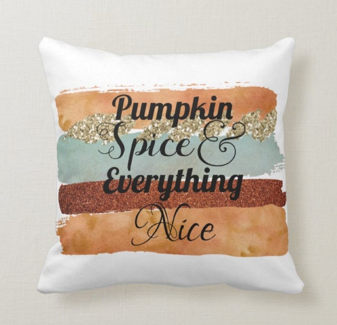 Fall Trend Pillow Cover|Autumn Cushion Case|Orange Pumpkin Throw Pillow|Pinecones Home Decor|Housewarming Farmhouse Autumn Pillow Case