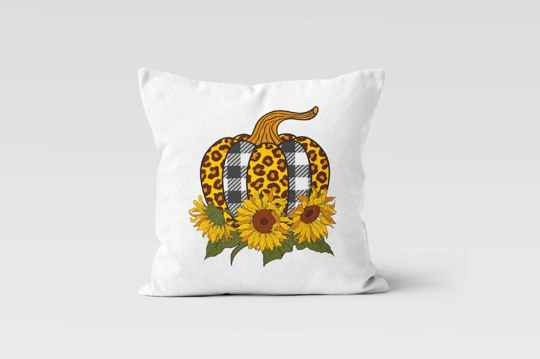 Fall Trend Pillow Cover|Autumn Cushion Case|Orange Pumpkin Throw Pillow|Thanksgiving Hello Fall Home Decor|Housewarming Sunflower Pillow