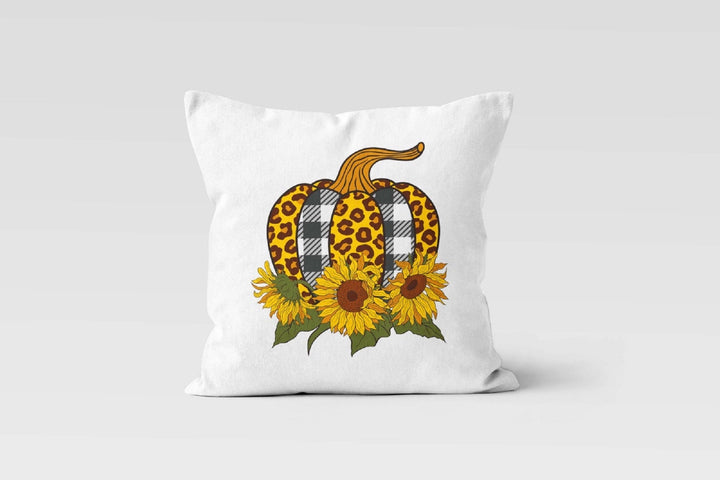 Fall Trend Pillow Cover|Autumn Cushion Case|Orange Pumpkin Throw Pillow|Thanksgiving Hello Fall Home Decor|Housewarming Sunflower Pillow