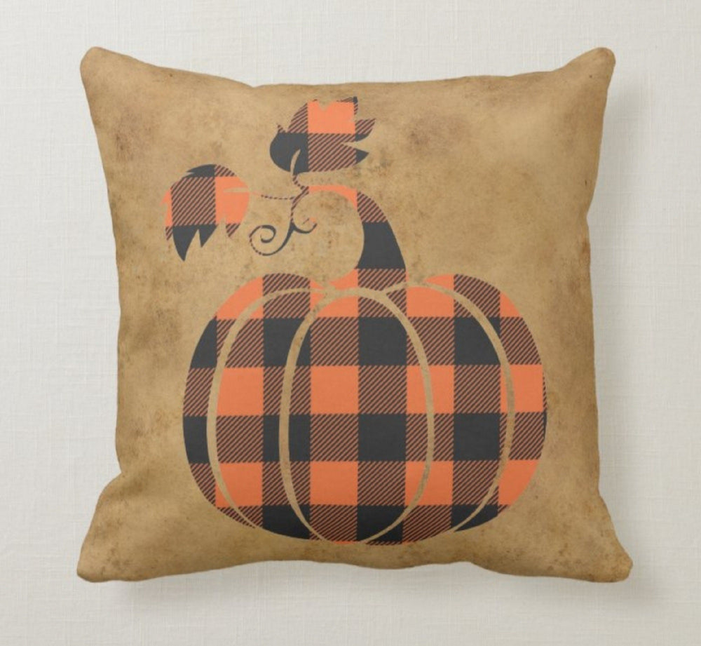 Fall Trend Pillow Cover|Autumn Cushion Case| Orange Pumpkin Throw Pillow|Halloween Home Decors|Housewarming Farmhouse Welcome Pillow Cases