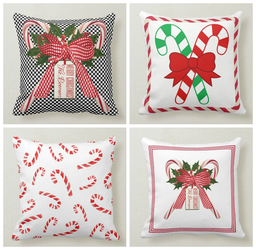 Christmas Pillow Cover|Xmas Cushion Case|Winter Decorative Pillow Case|Xmas Home Decor|Xmas Gift Ideas|Xmas Candy Design|Xmas Joy Decor