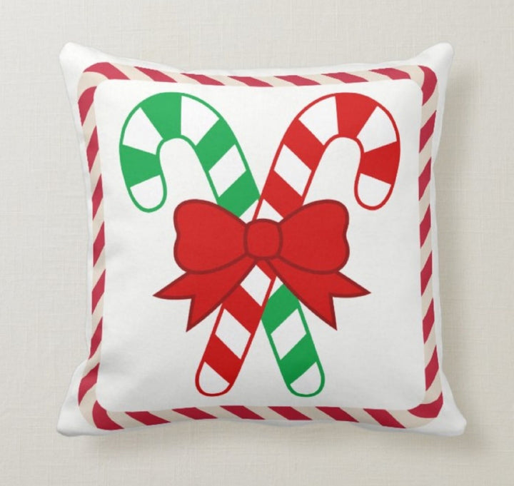 Christmas Pillow Cover|Xmas Cushion Case|Winter Decorative Pillow Case|Xmas Home Decor|Xmas Gift Ideas|Xmas Candy Design|Xmas Joy Decor