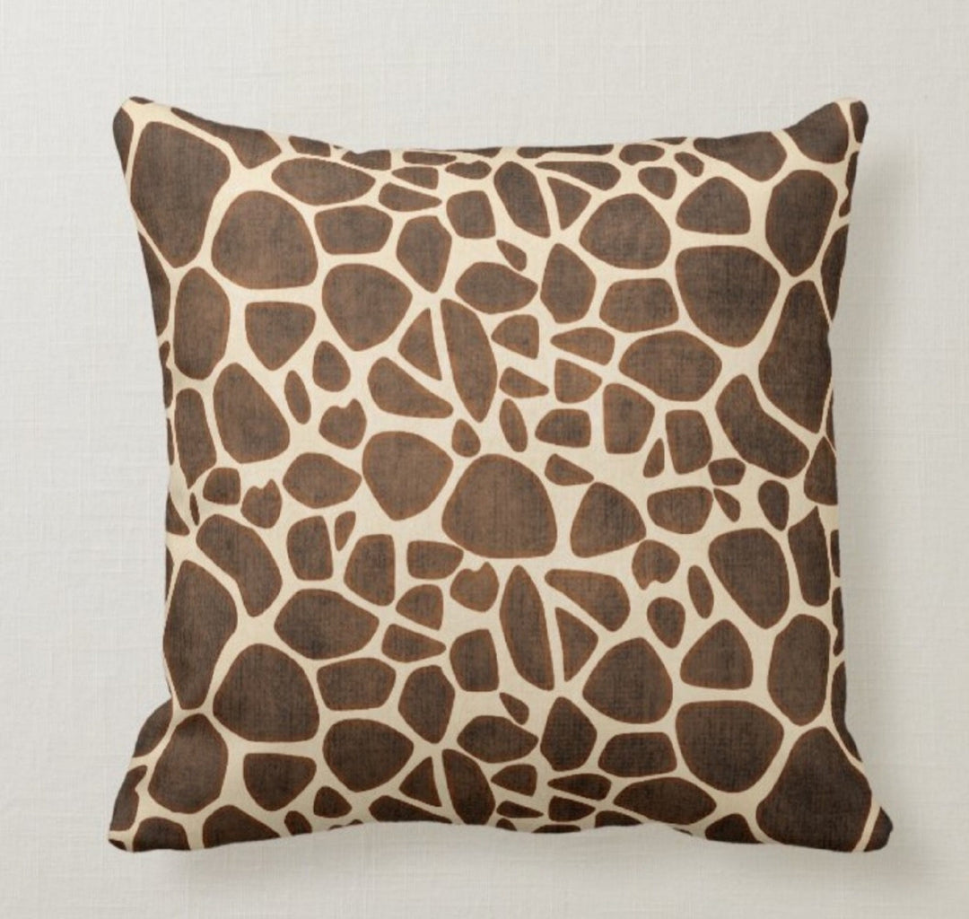 Animals Pillow Cover|Giraffe Zebra Leopard Skin Print Pillow Case|Decorative Lumbar Pillow|Housewarming Cushion Case|Lumbar Cushion Cover