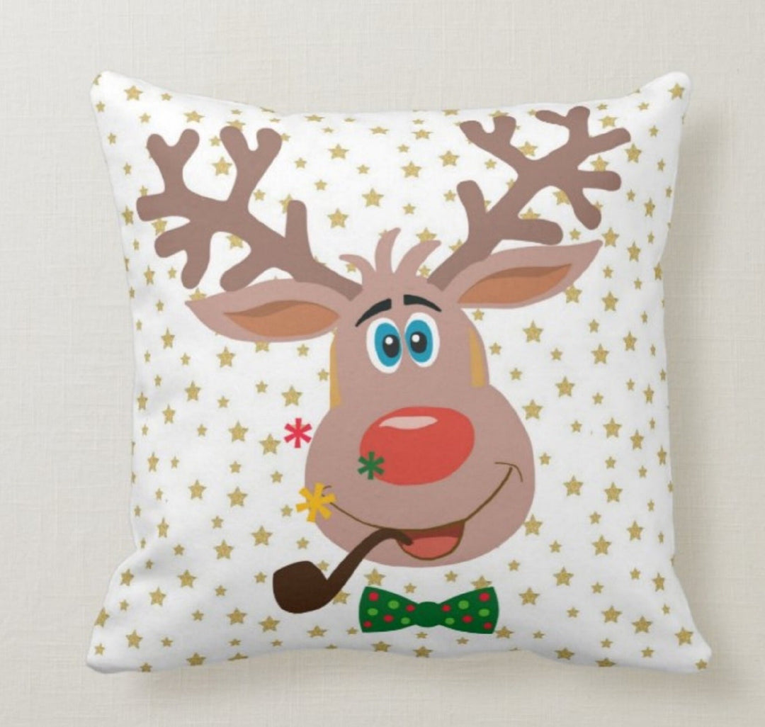 Christmas Pillow Cover|Xmas Deer Decor|Winter Decorative Pillow Case|Xmas Throw Pillow|Xmas Gift Ideas|Outdoor Pillow|Xmas Pillow Cover