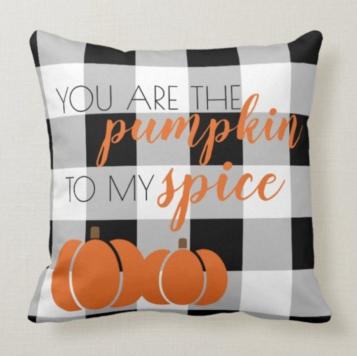 Hello Pumpkin Pillow Cover|Autumn Trend Cushion Case|Orange Pumpkin Spice Throw Pillow|Thanksgiving Fall Decor|Housewarming Autumn Pillow