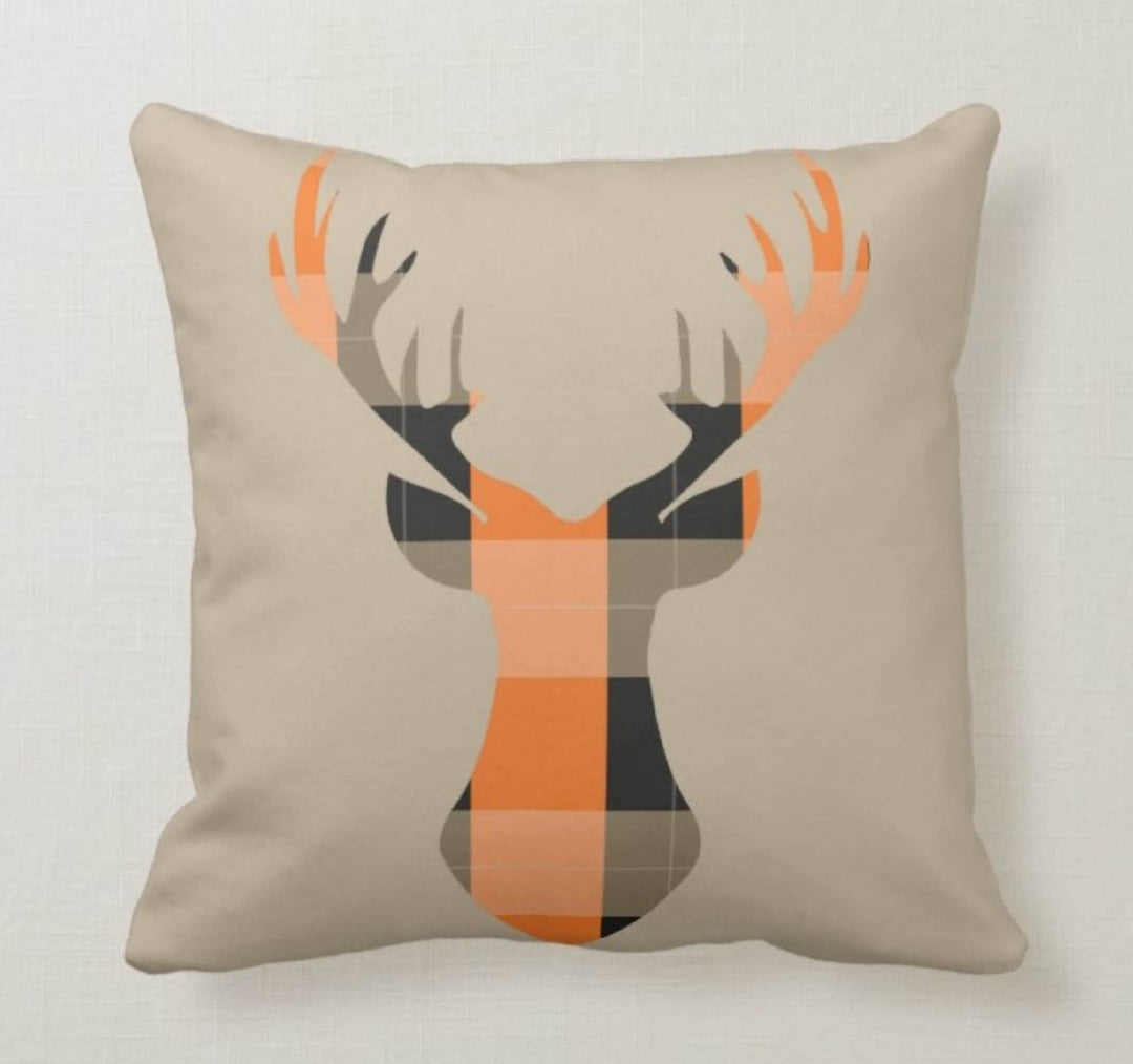 Fall Trend Pillow Cover|Autumn Thankful Cushion Case|Happy Fall Throw Pillow|Autumn Deer Home Decor|Housewarming Farmhouse Autumn Pillow