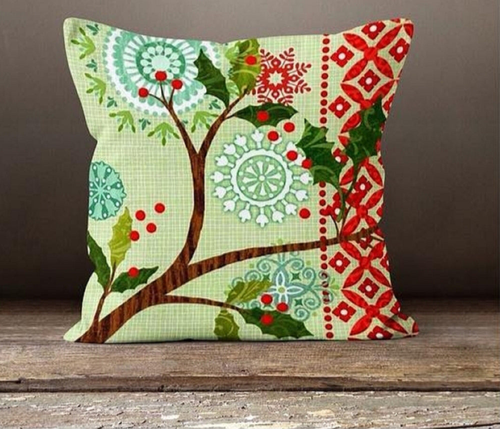 Christmas Pillow Cover|Christmas Flower Decor|Decorative Winter Pillow|Xmas Throw Pillow|Xmas Gift|Outdoor Pillow Cover|Xmas Poinsettia Case