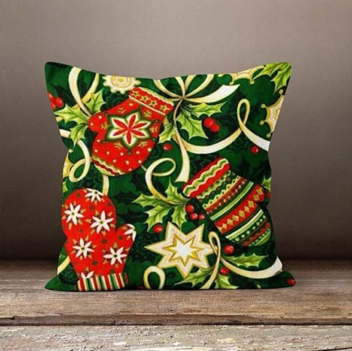 Christmas Pillow Cover|Christmas Flower Decor|Decorative Winter Pillow|Xmas Throw Pillow|Xmas Gift|Outdoor Pillow Cover|Xmas Poinsettia Case