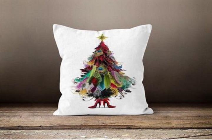 Christmas Pillow Cover|Xmas Ornaments Decor|Winter Decorative Pillow Case|Xmas Deer Throw Pillow|Outdoor Pillow Cover|Xmas Bells Pillow Case