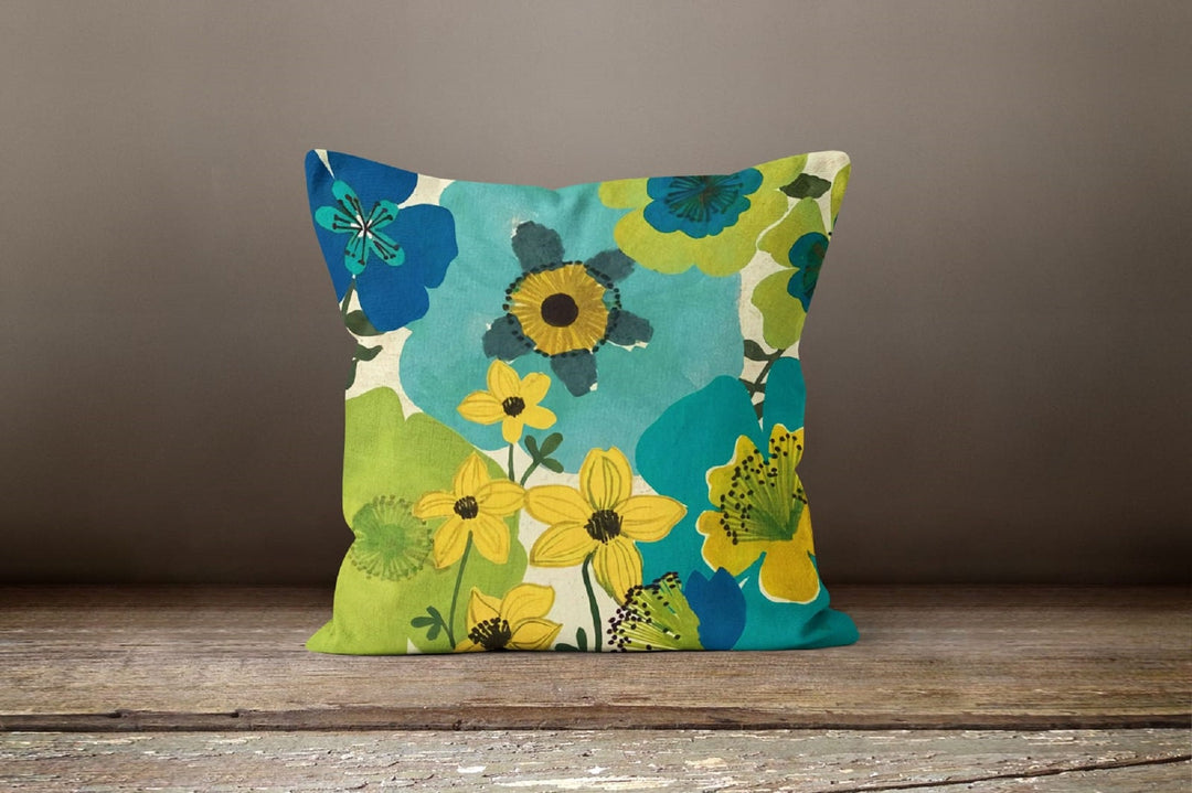 Floral Pillow Cover|Summer Cushion Case|Decorative Outdoor Throw Pillow|Bedding Home Decor|Housewarming Gift|Farmhouse Style Pillow Cover