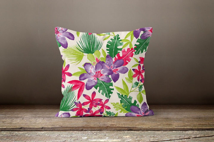 Floral Pillow Cover|Summer Cushion Case|Decorative Outdoor Throw Pillow|Bedding Home Decor|Housewarming Gift|Farmhouse Style Pillow Cover