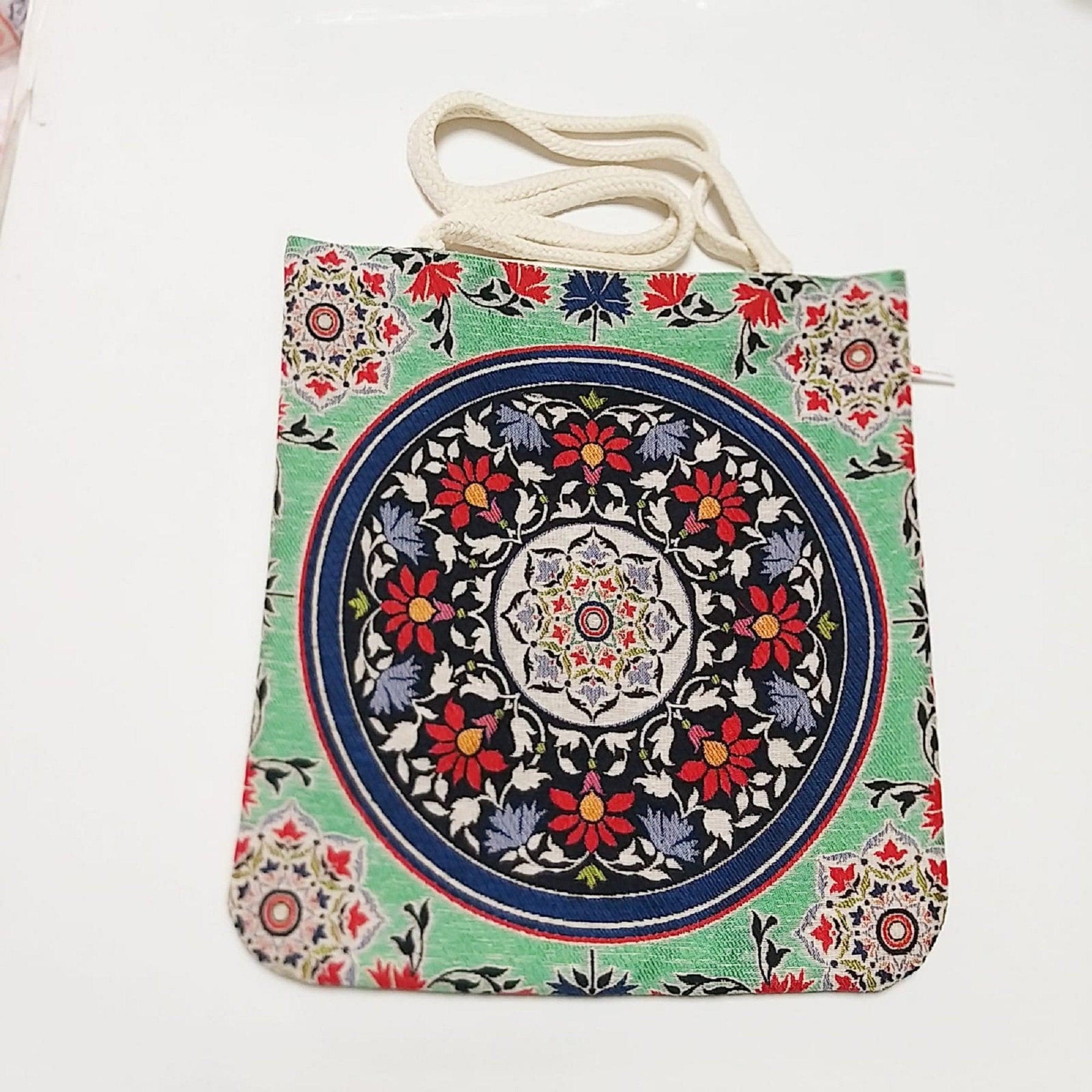 Custom made jacquard silk fabric purse with wooden handles ideal for  fashion boutiques at Rs 67 | Marbled Handmade Papers in Mumbai | ID:  3870661091