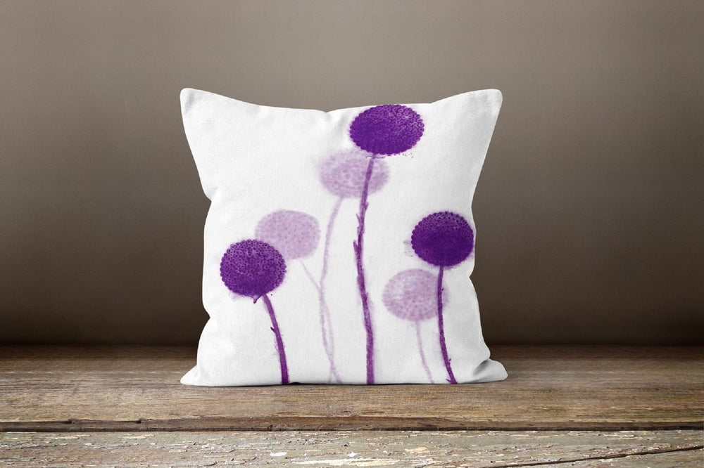 Purple Pillow Cover|Floral Throw Pillow|Summer Cushion Cover|Decorative Purple Outdoor Pillow|Bedding Home Decor|Housewarming Gift Ideas