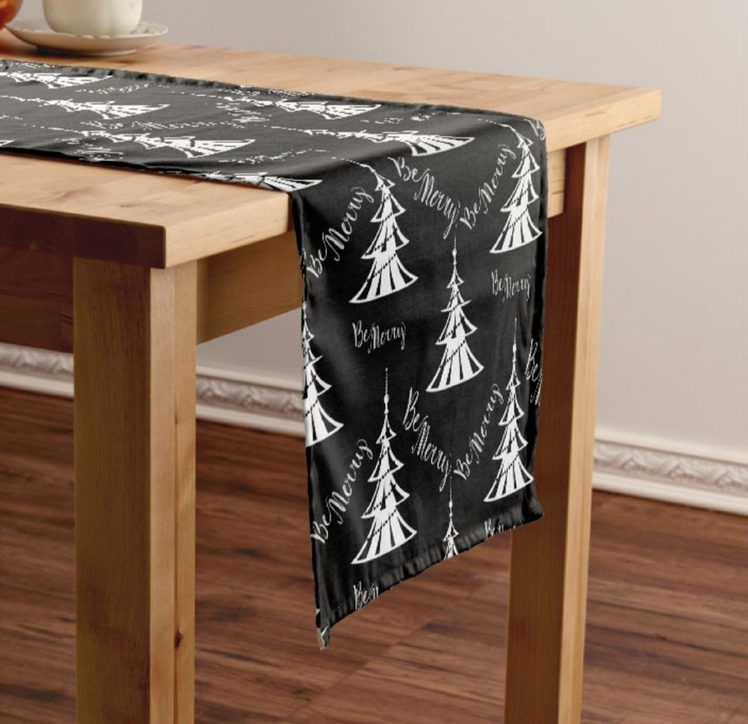 Christmas Table Runner|Halloween Table Runner|Black White Home Decor|Farmhouse Table Decor|Winter Decor|Orange Runner Tablecloth