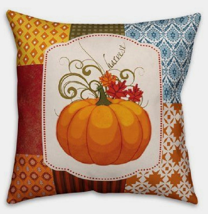 Fall Trend Pillow Cover|Autumn Cushion Case|Orange Pumpkin Throw Pillow|Thanksgiving FallHome Decor|Housewarming Sunflower Pillow Cover