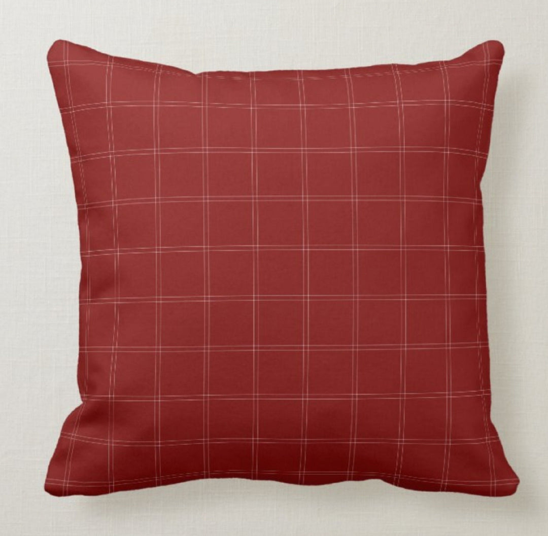 Christmas Pillow Cover|Buffalo Plaid Xmas Cushion Case|Christmas Flower Winter Pillow Case|Xmas Home Decor|Xmas Gift Ideas|Poinsettia Pillow