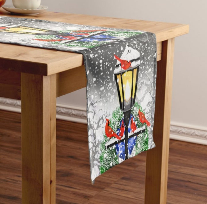 Christmas Table Runner|High Quality Xmas Table Runner|Red Blue Home Decor|Farmhouse Table Decor|Winter Decor|Christmas Runner Tablecloth