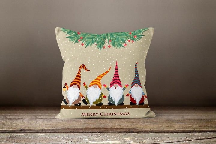 Christmas Pillow Covers|Dwarf Santa Claus Xmas Decor|Winter Decorative Pillow Case|Xmas Throw Pillow Top|Xmas Gift Ideas|Gnome Pillow Cover