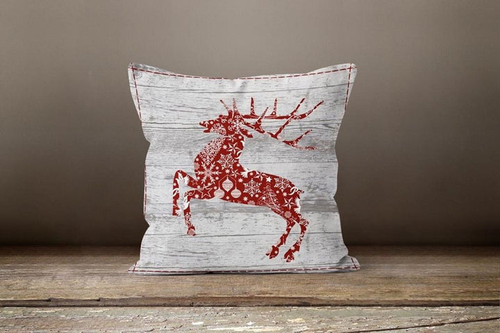 Christmas Pillow Covers|Red Xmas Decor|Winter Pillow Case|Xmas Gift İdeas|Outdoor Pillow Cover|Housewarming Gift|Xmas Deer Tree Decor