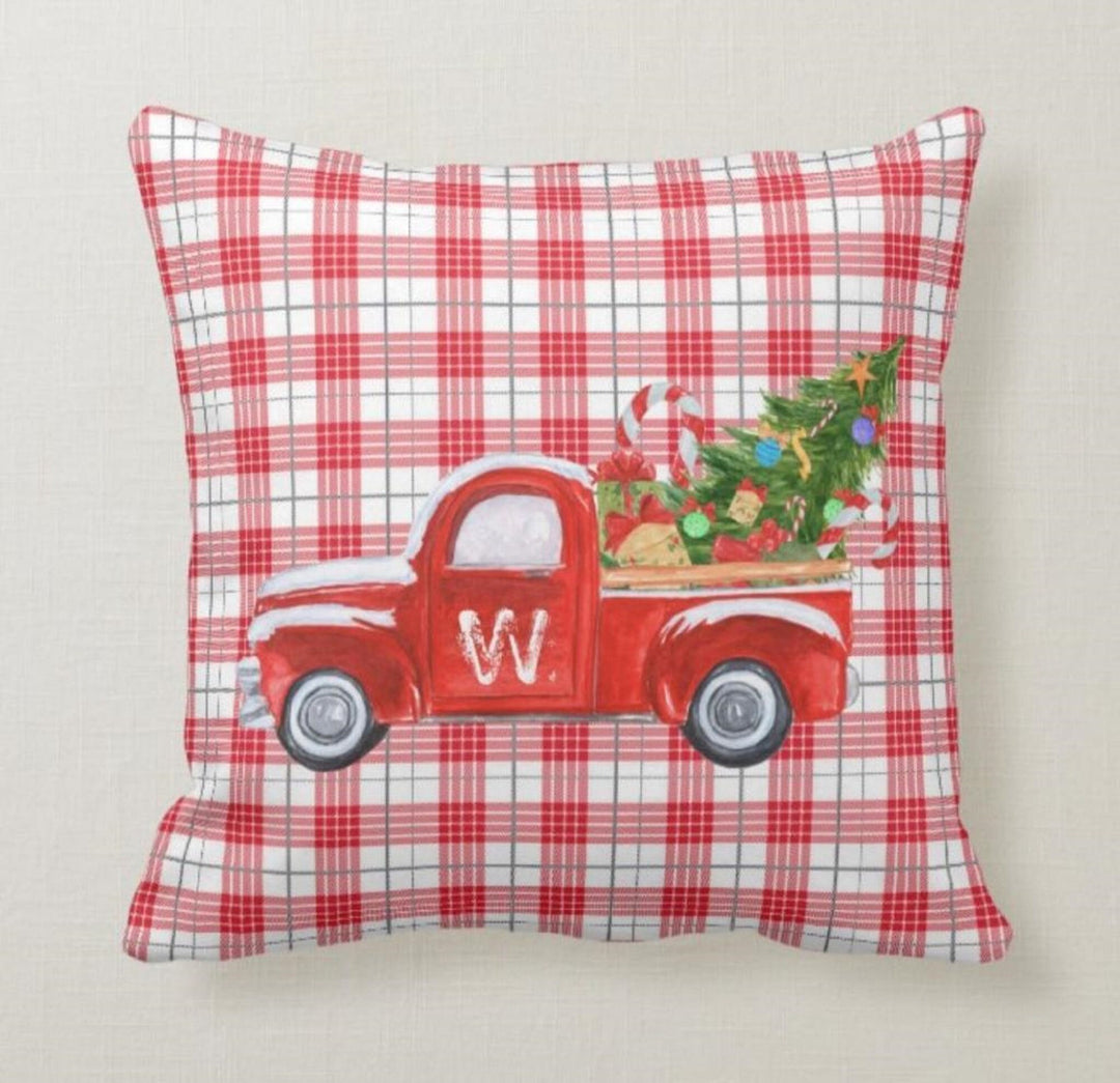 Christmas Pillow Covers|Xmas Plaid Decor|Winter Decorative Pillow Case|Xmas Tree Throw Pillow|Outdoor Pillow Cover|Christmas Home Decor