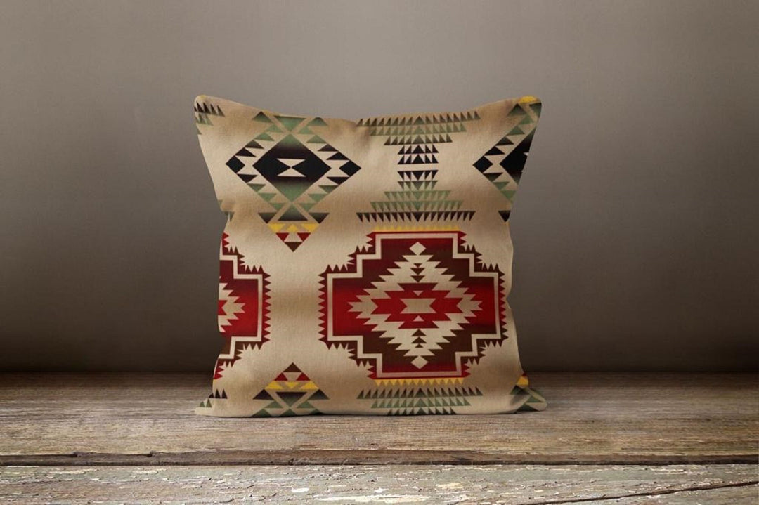 Rug Design Pillow Covers|Terracotta Southwestern Cushion Case|Aztec Home Decor|Farmhouse Decor|Geometric Pillow Case|Decorative Pillow Top