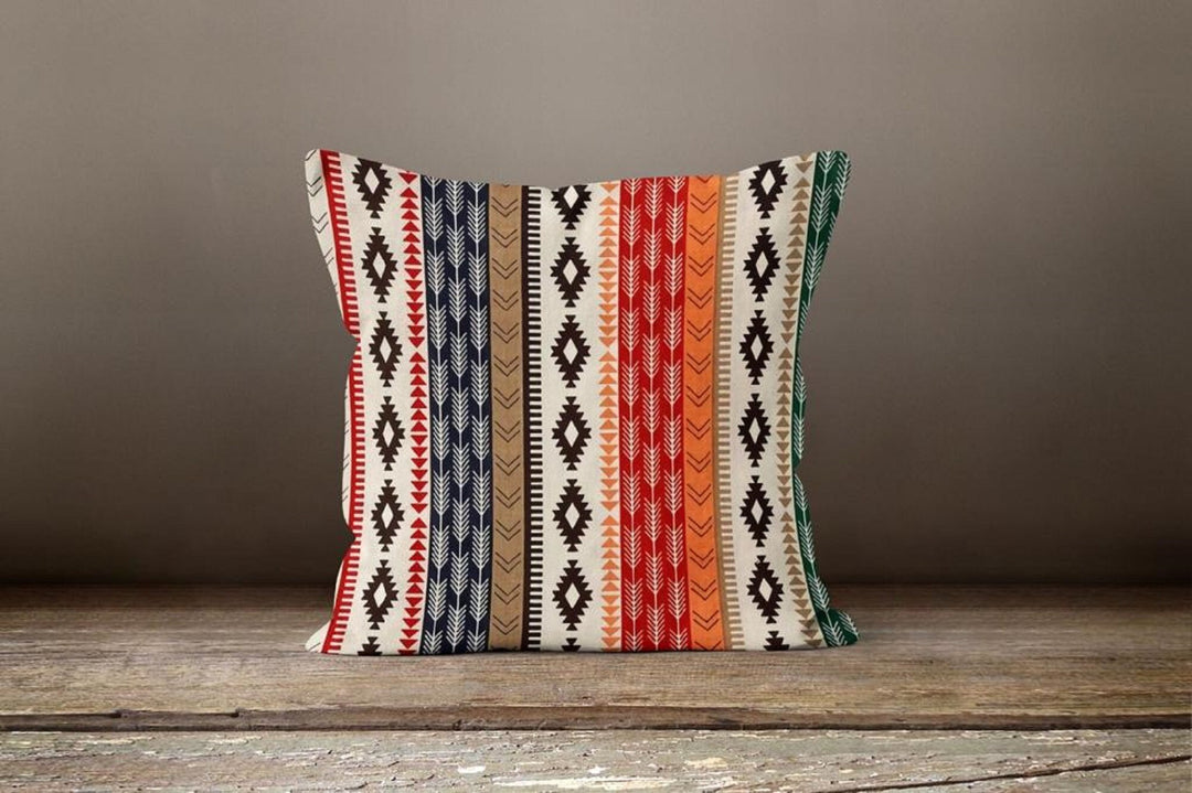 Rug Design Pillow Covers|Terracotta Southwestern Cushion Case|Aztec Home Decor|Farmhouse Decor|Geometric Pillow Case|Decorative Pillow Top